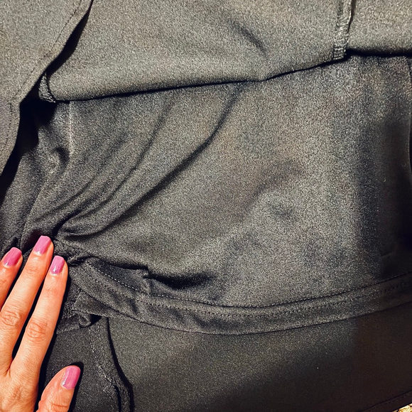 GUESS Black and White Striped Long Sleeve Fit and Flare Dress - Picture 10 of 12